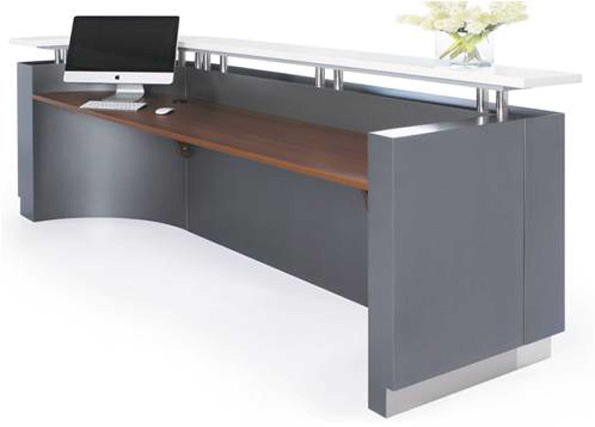 C shape discount counter table