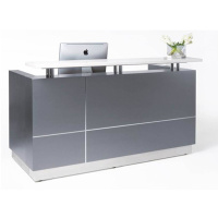 Hugo Metallic Grey Reception Counter