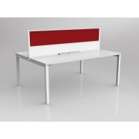 Axis Double Sided Shared Desk With Screens - 2 Person