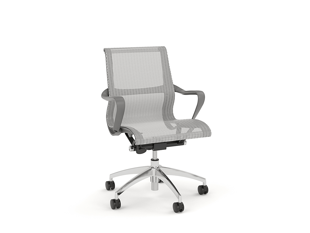 Scroll Mesh Chair Silver Abbotts Office Furniture