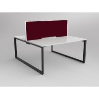 Anvil Double Sided Shared Desk With Screens - 2 Person