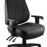 Endeavour 101 executive ergonomic office chair in black leather.