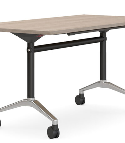 Host flip table with silver foot.