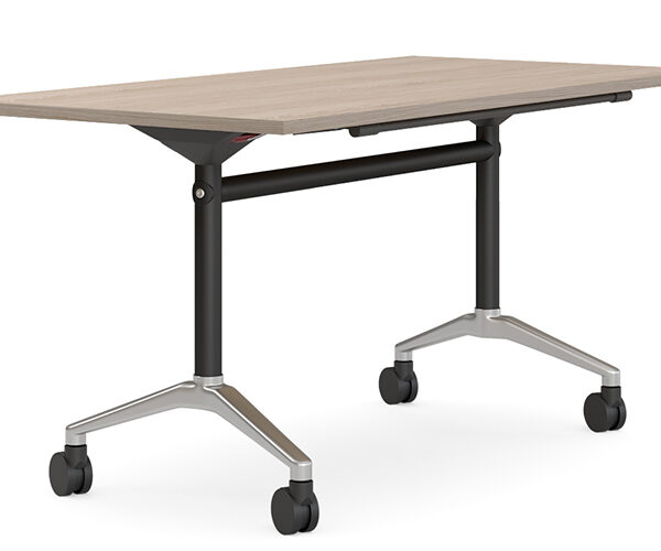 Host flip table with silver foot.