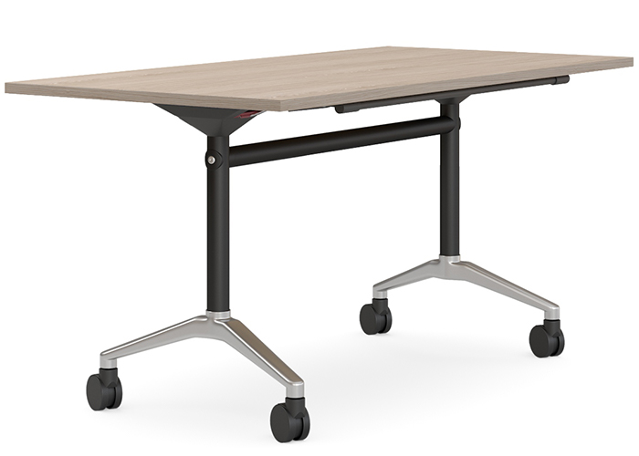 Host flip table with silver foot.
