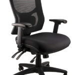Seville high back mesh chair with arms.