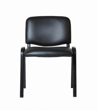 Nova visitor chair in black PU.