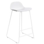 Emboss counter stool in white.