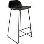 Emboss bar stool in black.