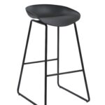 Aries bar stool with black seat.