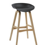 Virgo bar stool with black seat.