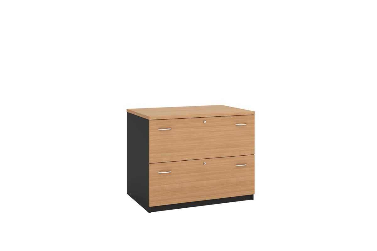 OM lateral filing cabinet in beech.