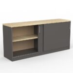 EkoSystem Credenza 1600mm in new oak/charcoal.