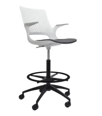 Harmony Drafting Chair in light grey.