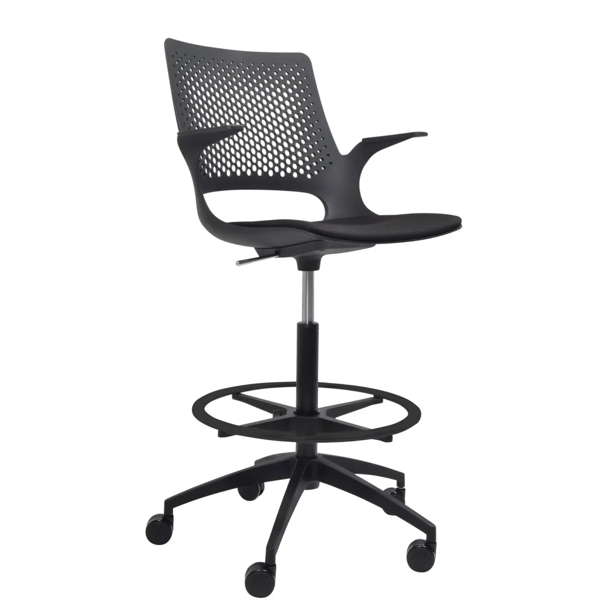 Harmony drafting chair in black.