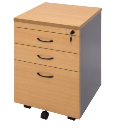 Rapid Worker mobile pedestal in beech.