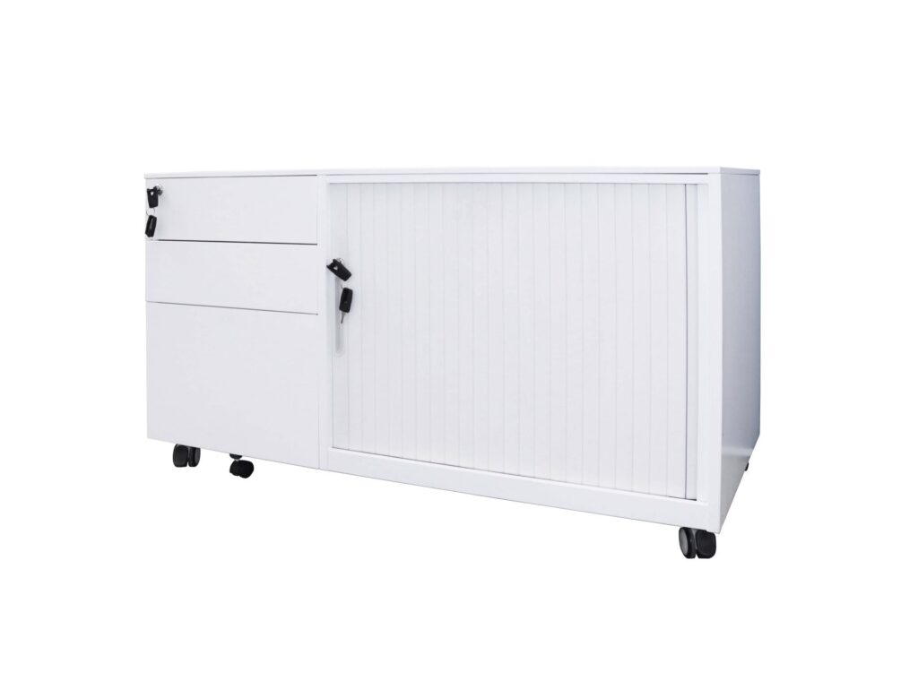 GO mobile caddy in white satin.