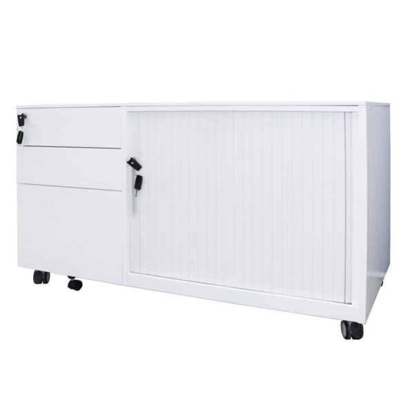 GO mobile caddy in white satin.