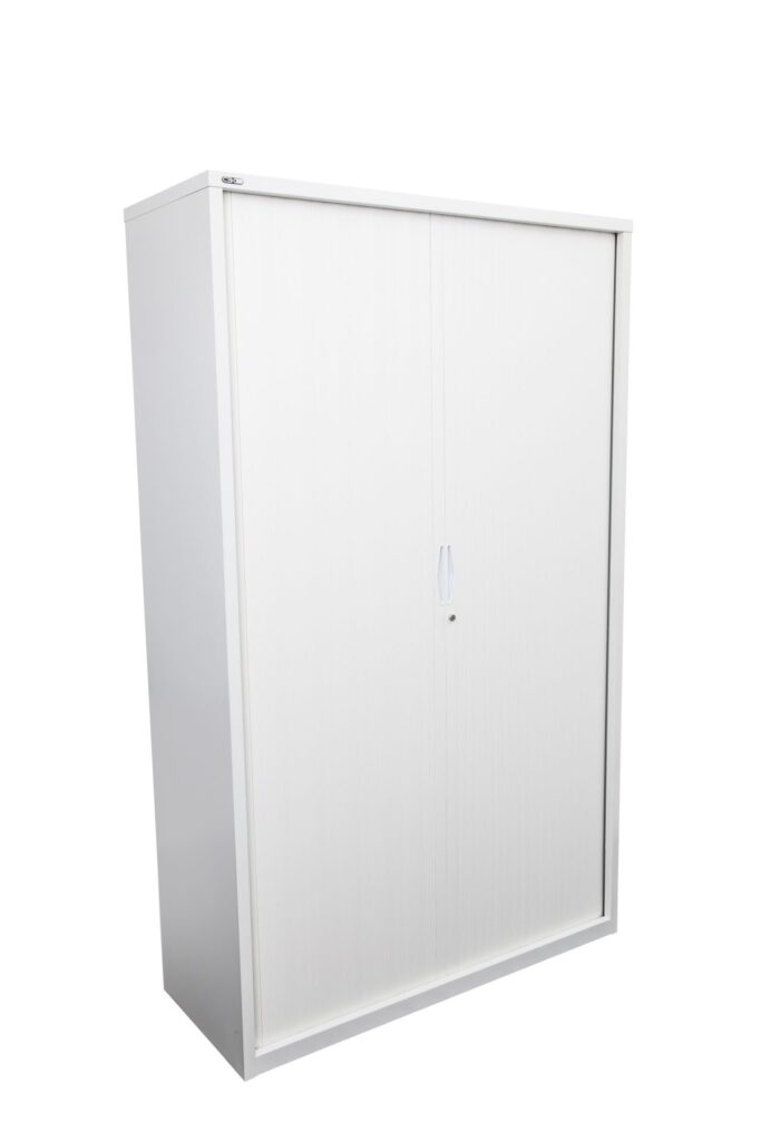 GO Tambour cupboard in white china.