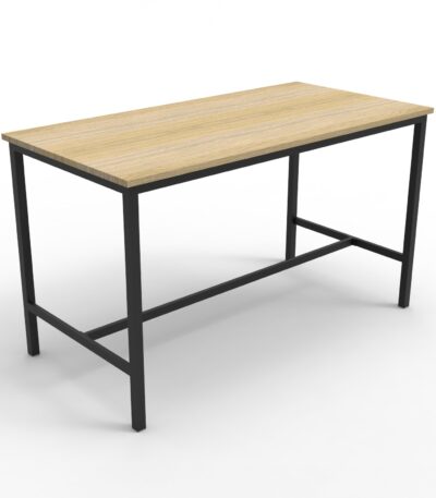 Rapid Span bar table in natural oak.