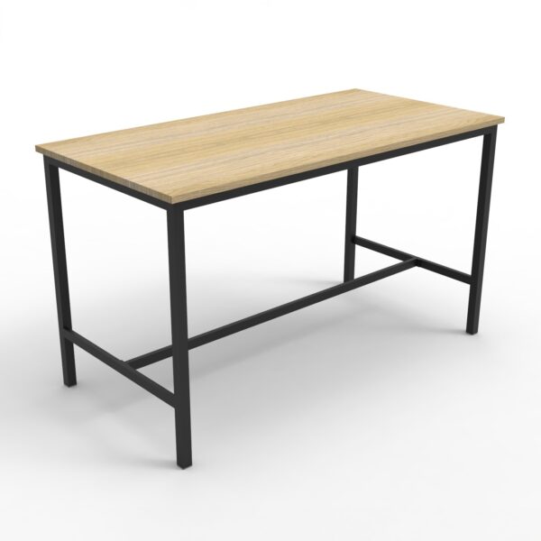 Rapid Span bar table in natural oak.