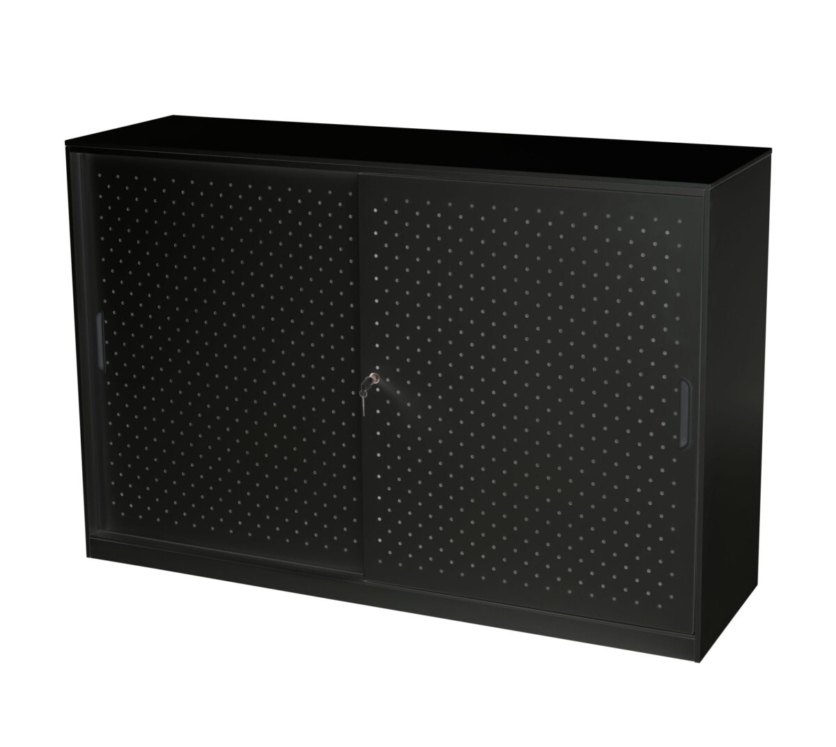 GO sliding door cupboard in black.