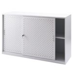 GO sliding door cupboard in white china.