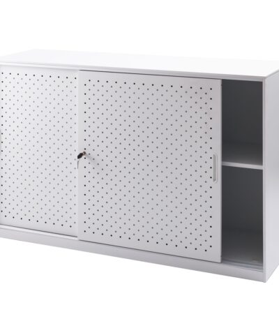 GO sliding door cupboard in white china.