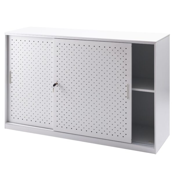 GO sliding door cupboard in white china.