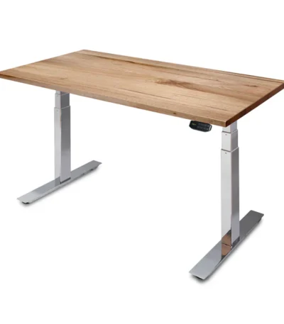 UpDown Pro+ sit stand desk, 1500mm with chrome frame and Australian ash top.