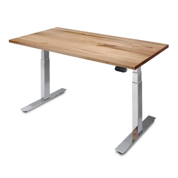 UpDown Pro+ sit stand desk, 1500mm with chrome frame and Australian ash top.