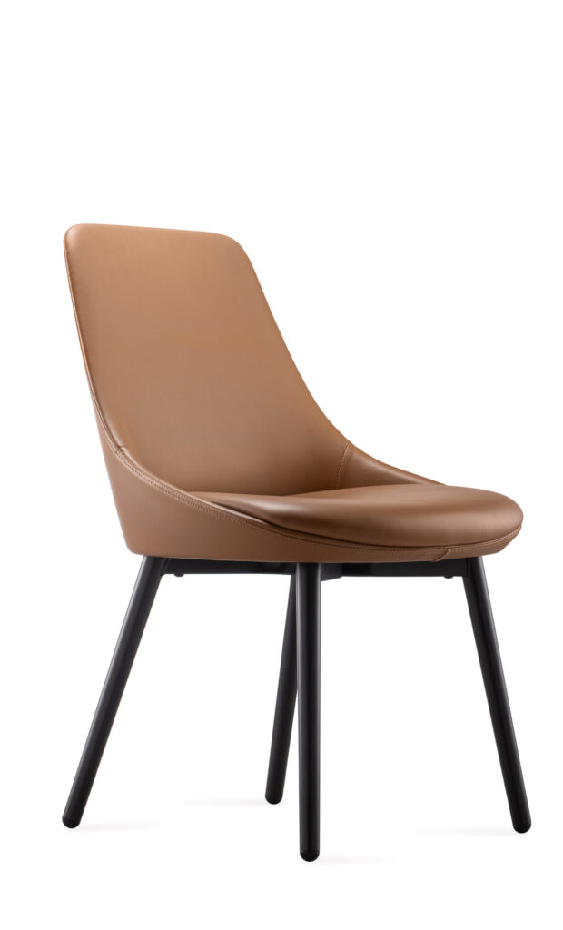 Eros chair in amber PU.