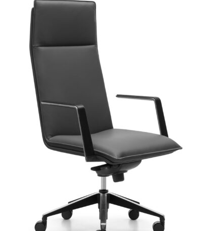 High back Mirage chair in black.