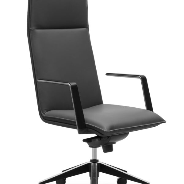 High back Mirage chair in black.