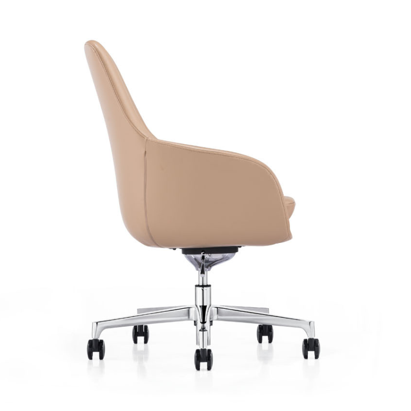 1-28 Side view of Avalon chair in brown.