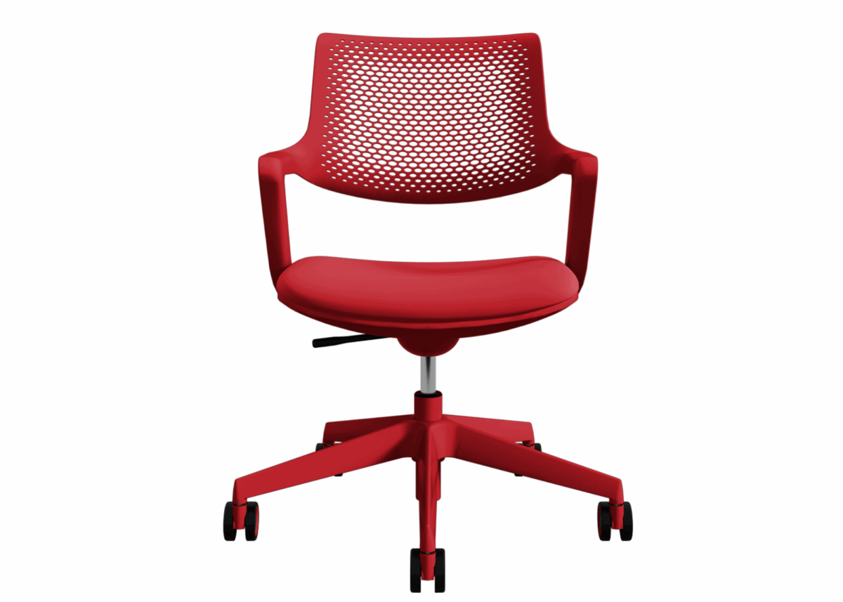 Loki meeting chair in Ruby Red.