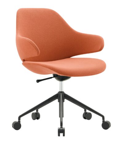 Orbit chair in rust.