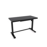 Luxe sit stand electric desk in black.