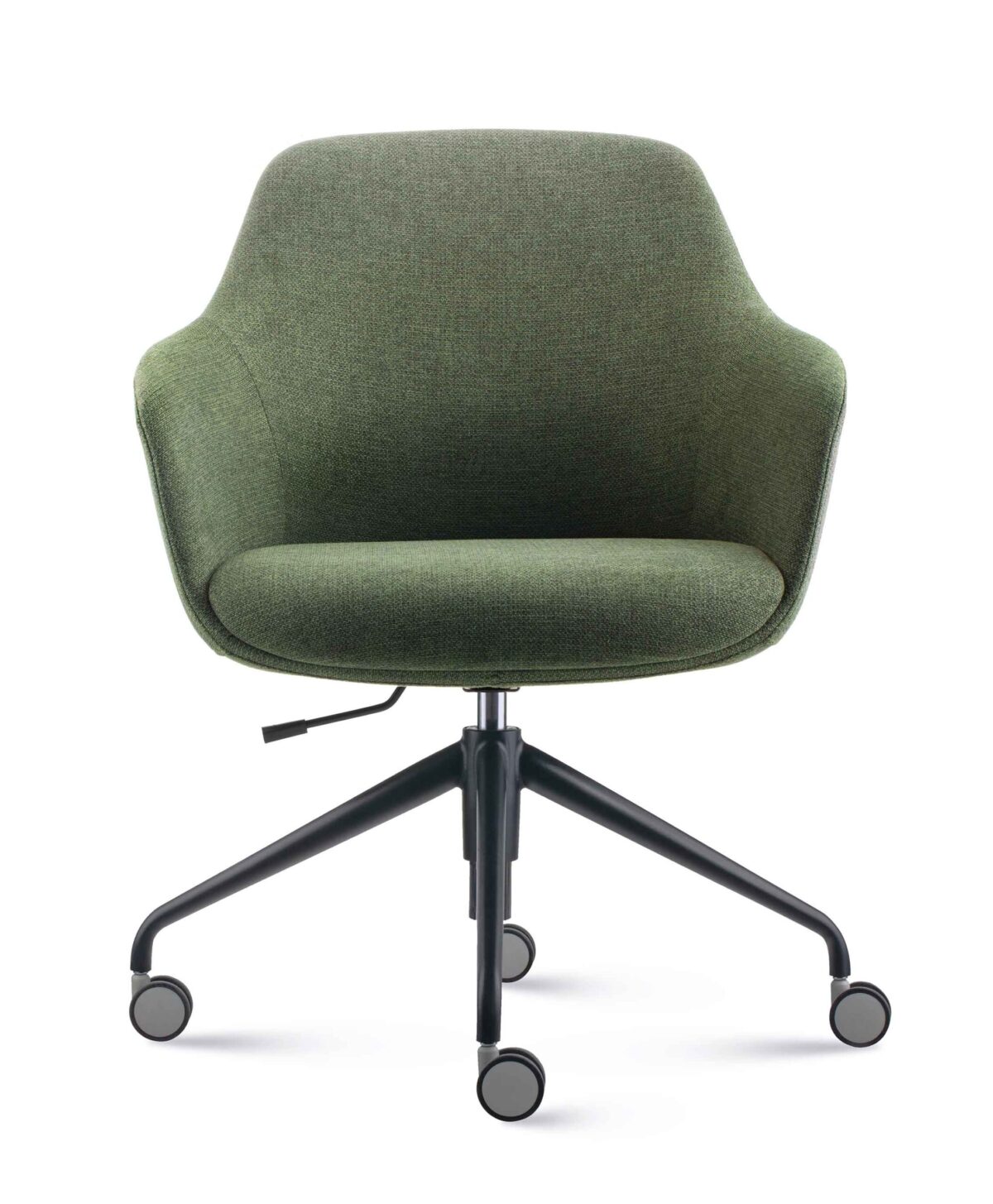 Aspen swivel chair in olive.
