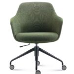 Aspen swivel chair in olive.