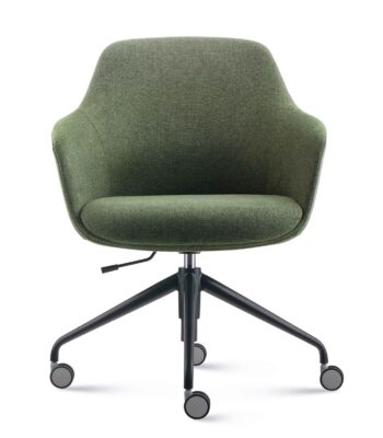 Aspen swivel chair in olive.