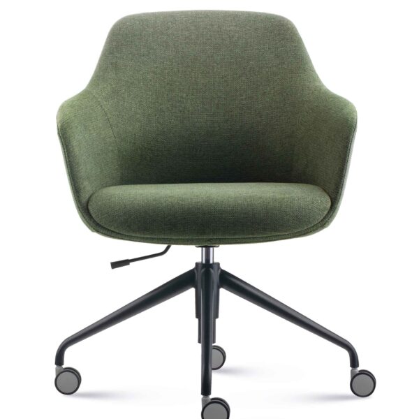 Aspen swivel chair in olive.