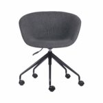 Pixel tub chair in charcoal with black base.
