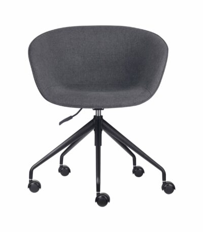 Pixel tub chair in charcoal with black base.