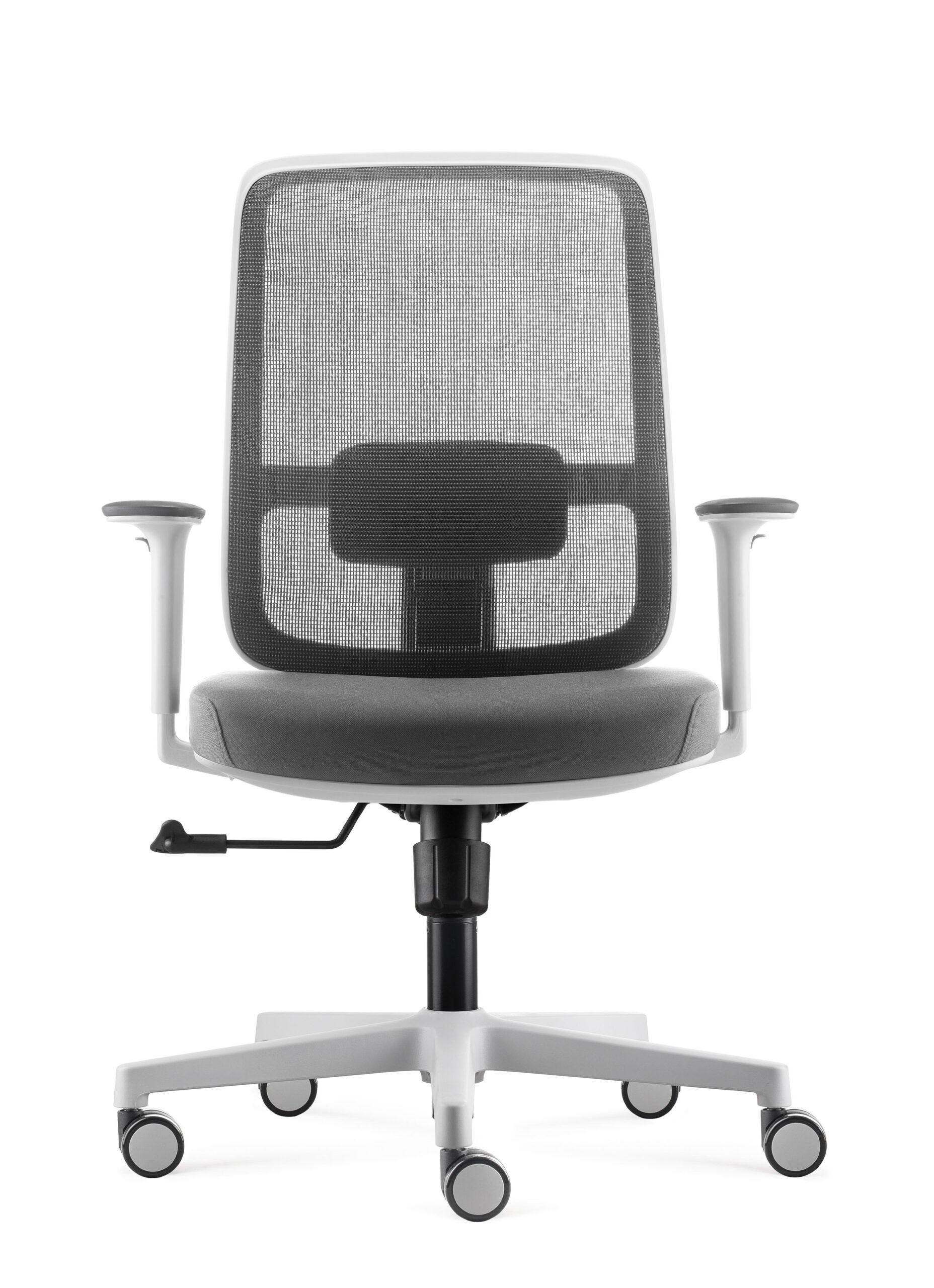 prod_images_lotto_mb_wh_gy-scaled Front view of Lotto chair in grey.