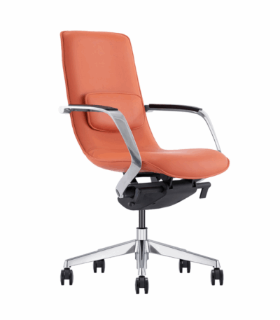 Titan medium back chair in orange.