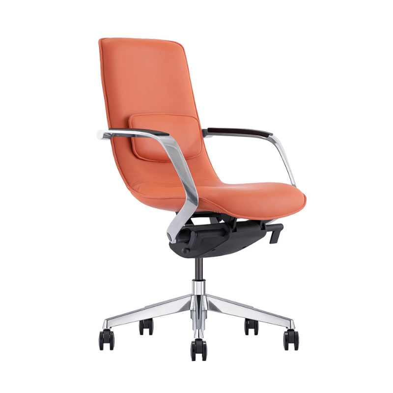 10 Titan medium back chair in orange.
