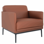 Aspen lounge chair in tan PU.