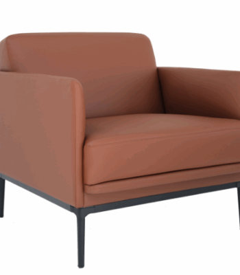 Aspen lounge chair in tan PU.