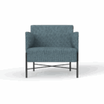 Avalon armchair in ocean blue.